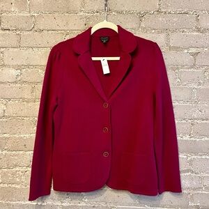 Talbots Fuschia Merino Wool Blazer - Size M